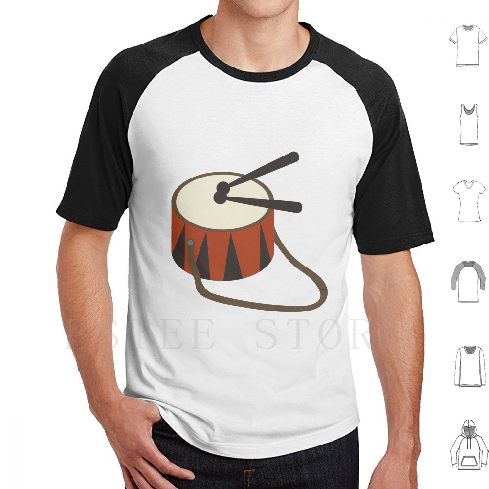 Musical Instrument Diy - レトロおもちゃドラム Tシャツ DIY ビッグサイズ綿 100% レトロおもちゃドラムおもちゃドラムドラマー太鼓楽器音楽玩具楽器