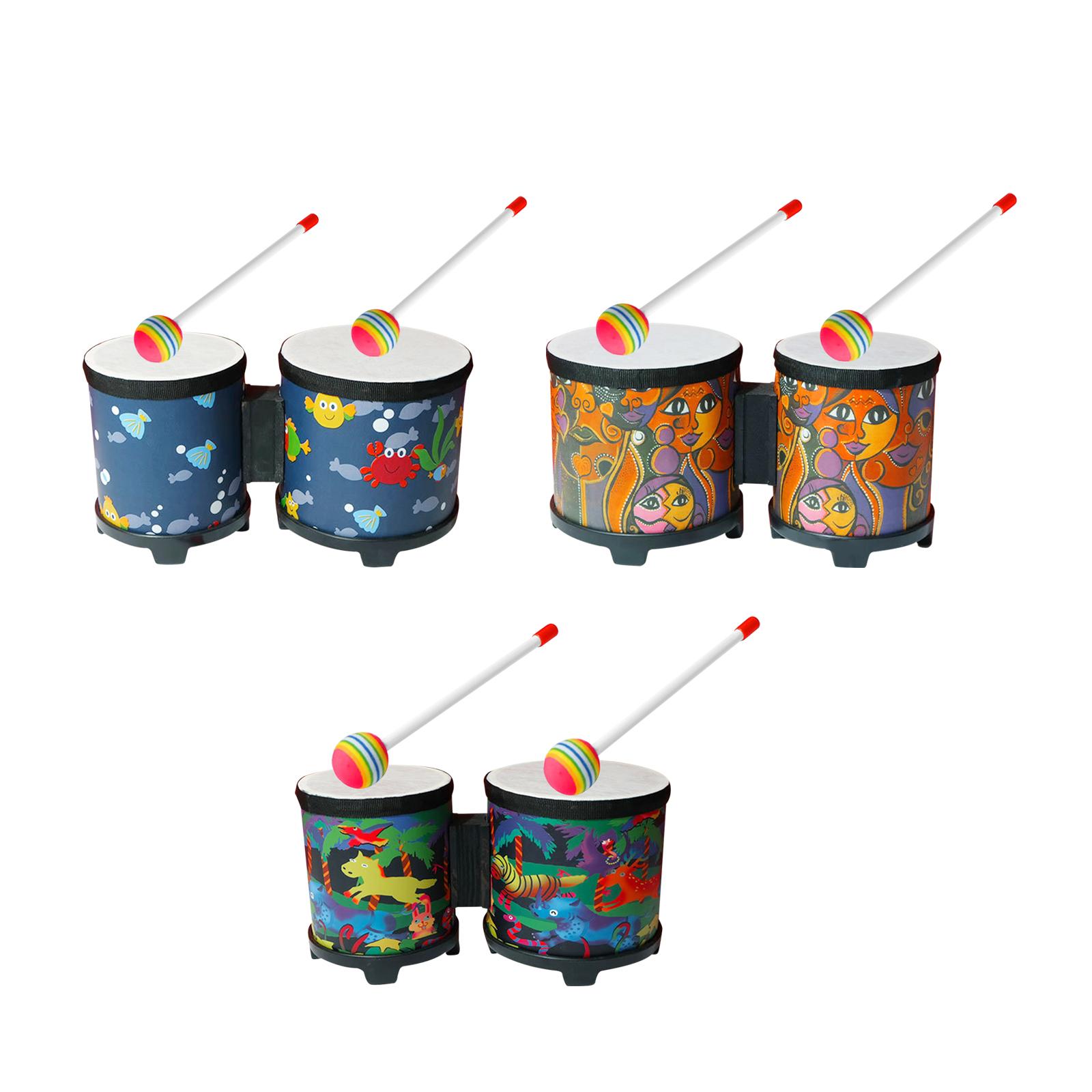 Bongo Drum Set - 大人、子供、初心者、プロ向けのボンゴドラムセット。5インチと6インチのサイズで、音程調整が可能な打楽器。