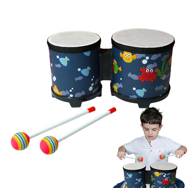Bongo Drum Set - 子供のための手作りのドラム,さまざまな色の楽器