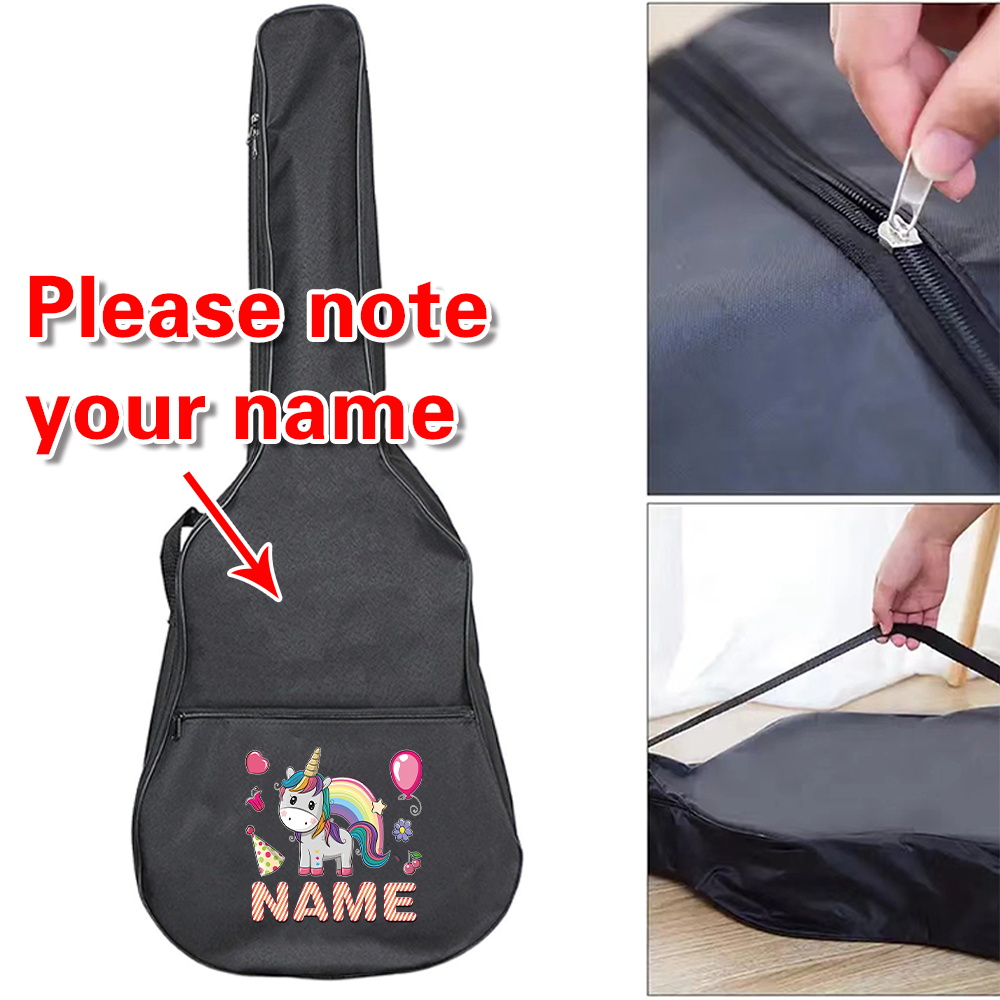 Musical Instrument And Name - カスタマイズされた名前入りギターバッグ 36-41インチ 防水ギターケース パッド入りコットンギターケースバッグ 楽器収納バックパック
