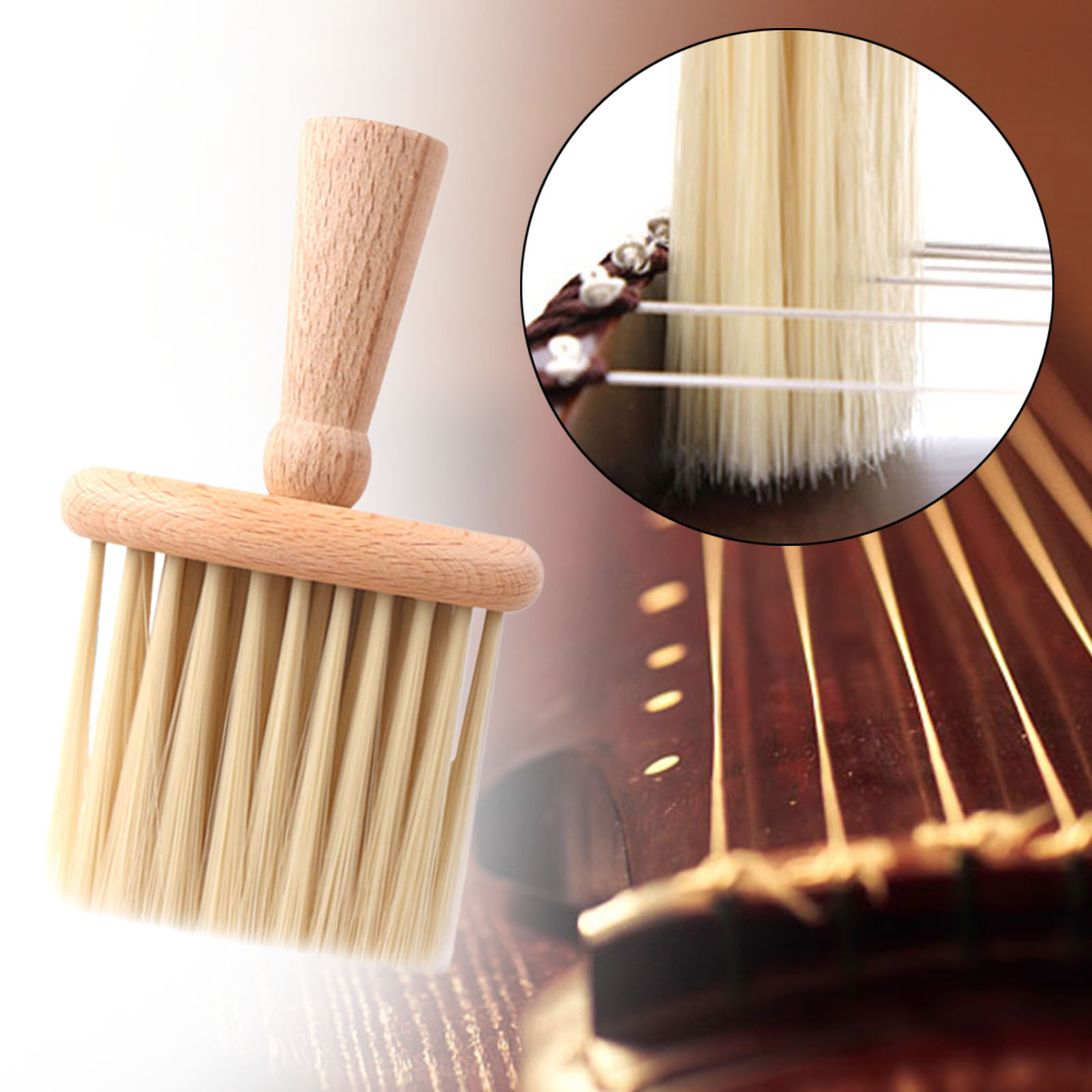 Musical Instrument Veena - Guzheng クリーニングブラシ柔らかい毛ウクレレバイオリンブラシ小型ギタークリーナーブラシ楽器用クリーニングツール