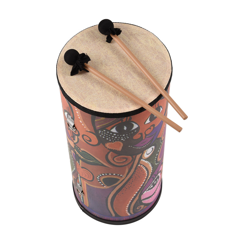 Bongo Drum Set - Bongo-2つのスティックとショルダーストラップ、木製ドラム、ホリデーバースデーギフト、7インチのパーセンタイル楽器