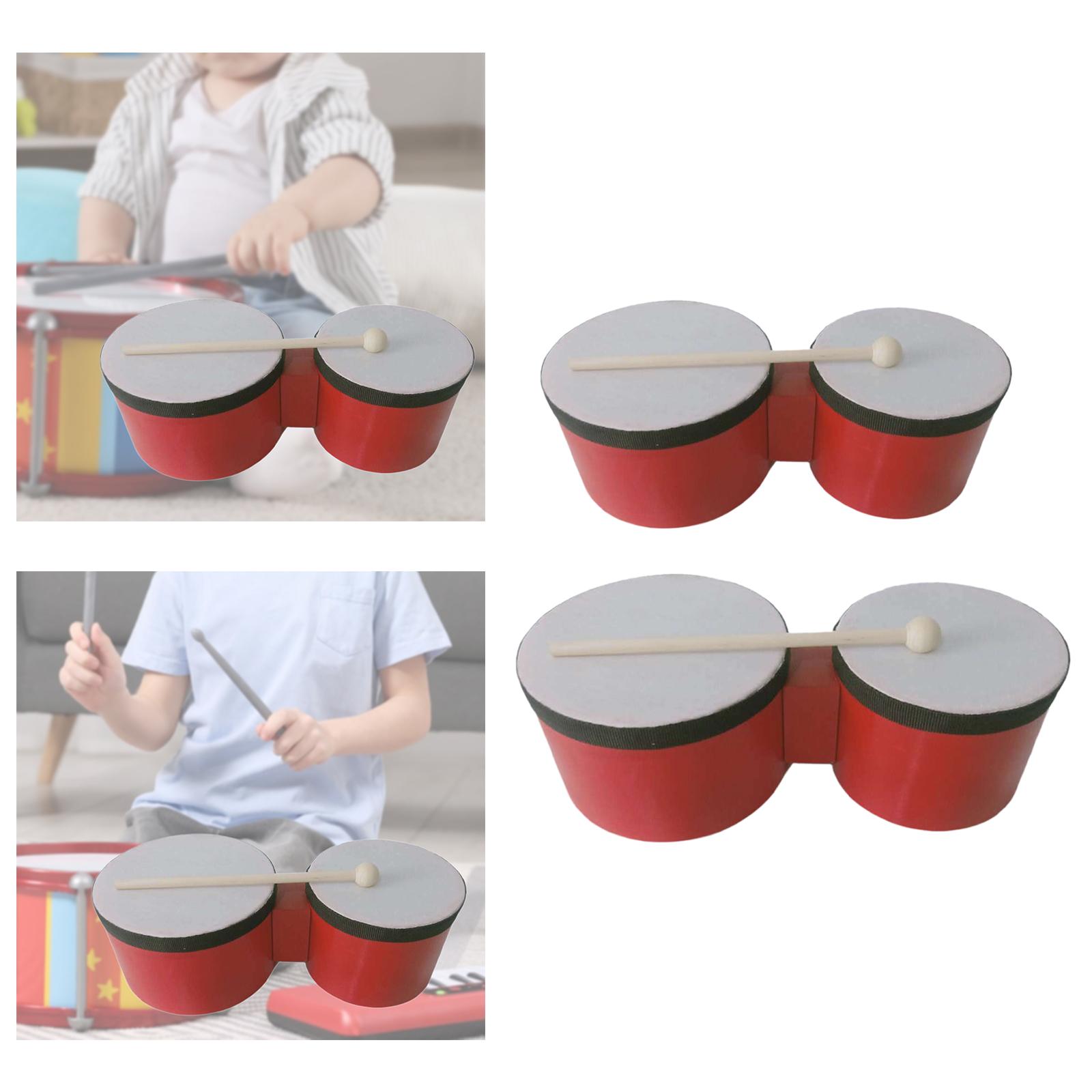 ボンゴドラム木製パーカッション伴奏セット使いやすいハンドドラ - Bongo Drum Set のレビューと価格