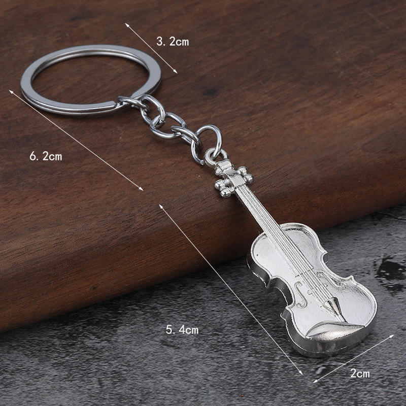 1PC クリエイティブヴィンテージミニバイオリン楽器キーホル - Musical Instrument Veena のレビューと価格