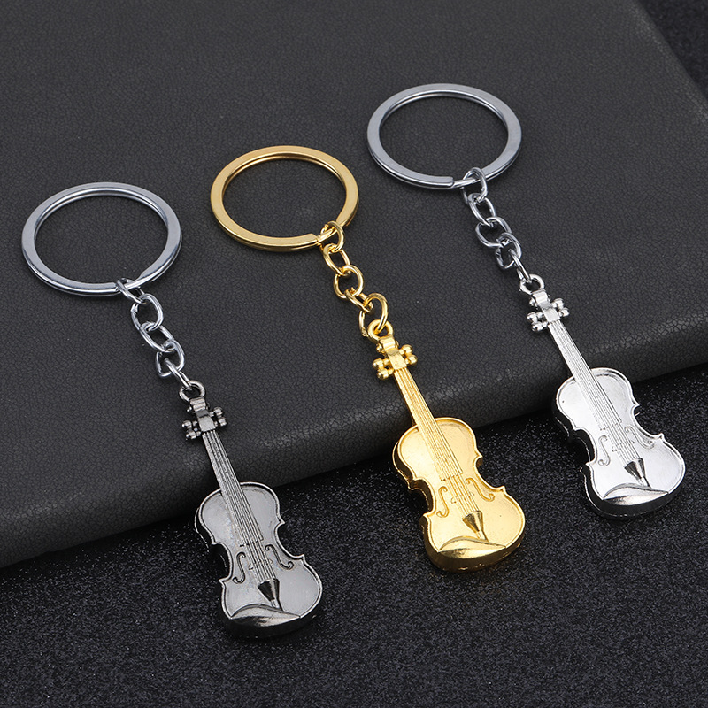 1PC クリエイティブヴィンテージミニバイオリン楽器キーホル - Musical Instrument Veena のレビューと価格