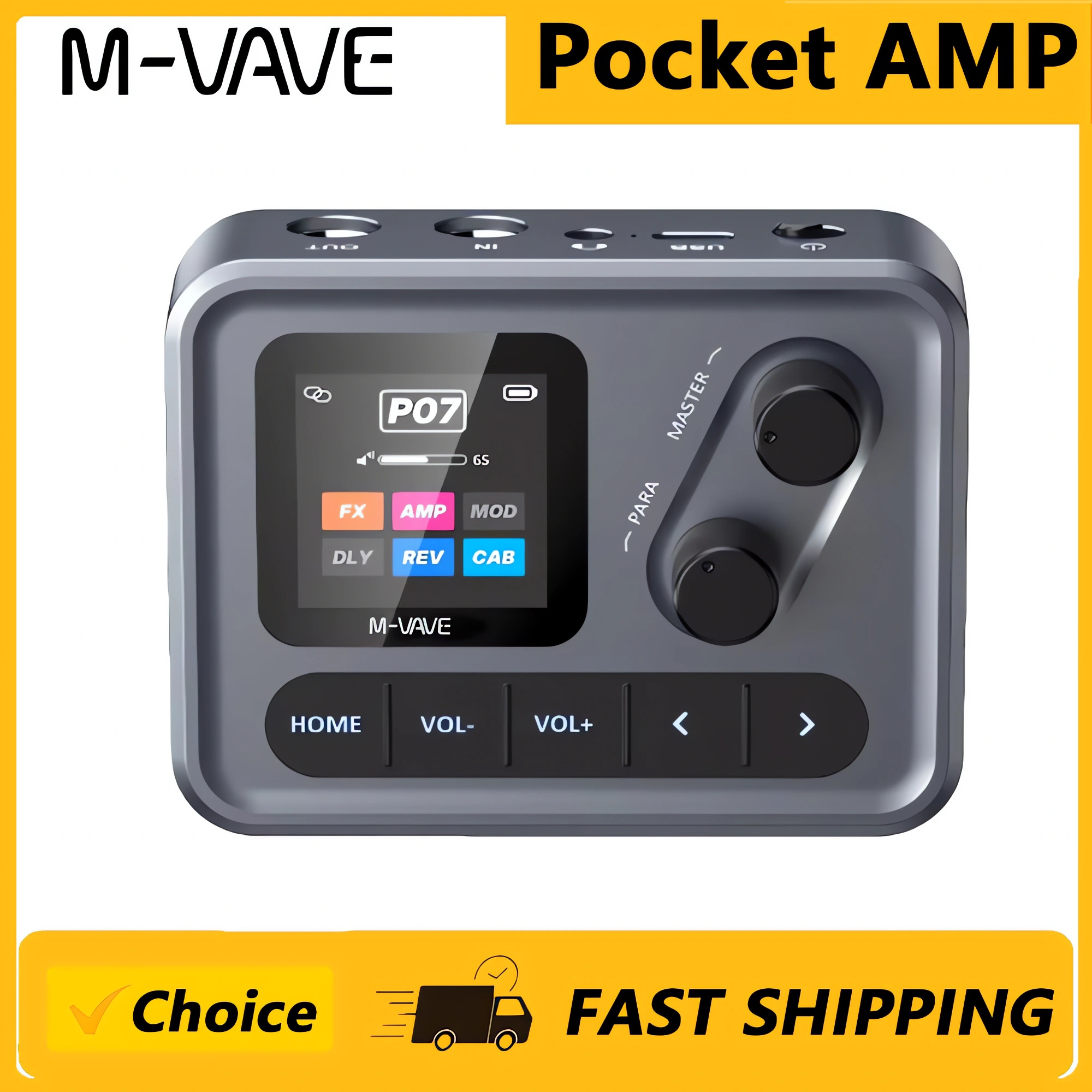 M-VAVE ポケットアンプ マルチエフェクトギタープロセッ - Musical Instrument Amplifier のレビューと価格