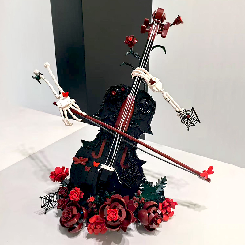 クリエイティブアーティストスカルレッドローズバイオリンビルデ - Musical Instrument Veena のレビューと価格