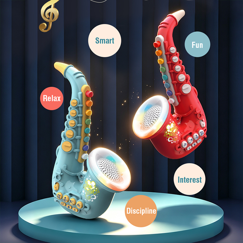 子供用サックスおもちゃ。8つの音階で演奏可能。7つの機能ボタ - Song With Musical Instrument のレビューと価格