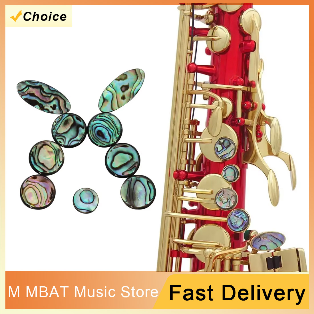 M MBAT アワビ貝殻サックスキー音楽ボタン木管楽器アクセ - Musical Instrument Oboe のレビューと価格
