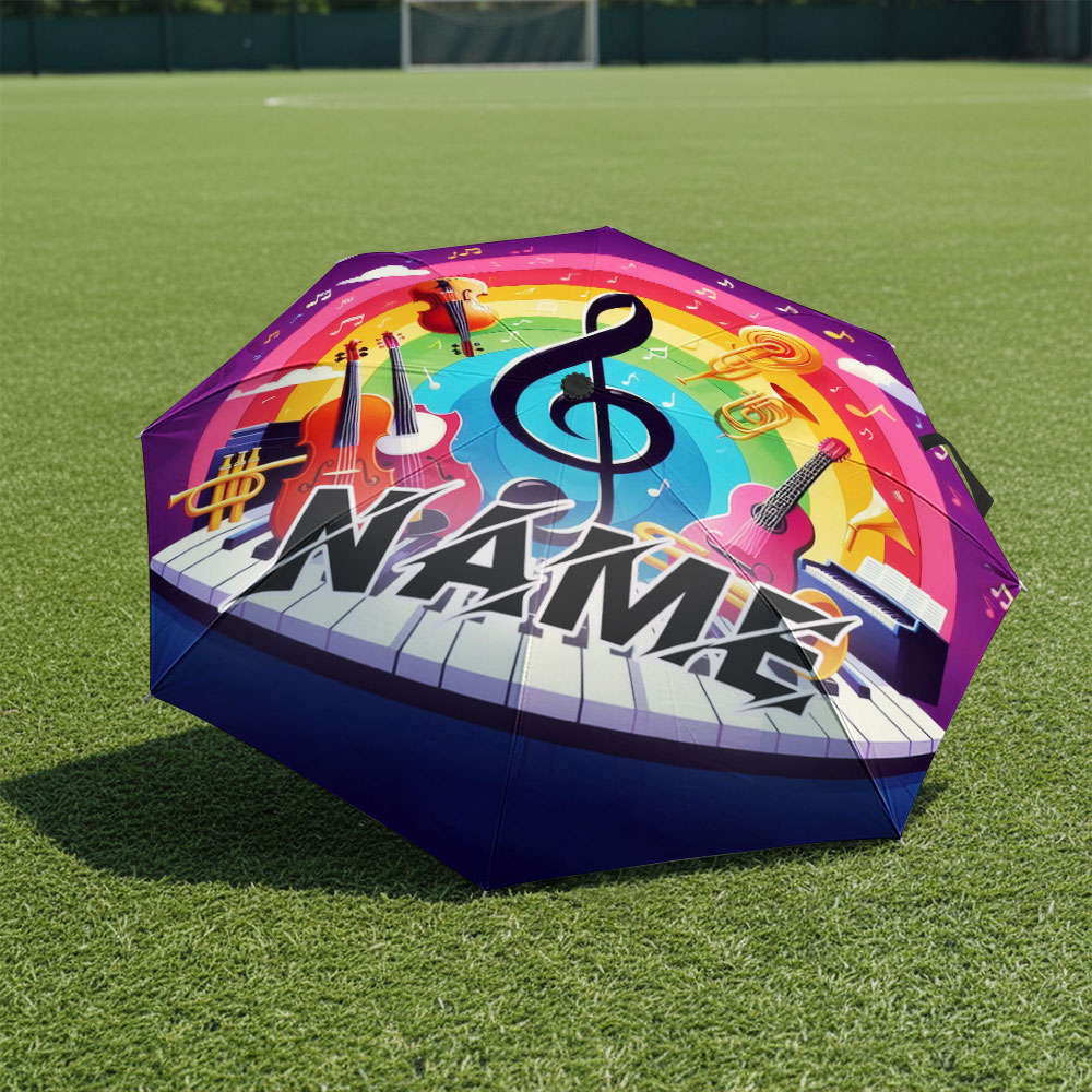 名前入りカスタム傘、カラフルな楽器のデザインが施された音楽を - Musical Instrument And Name のレビューと価格
