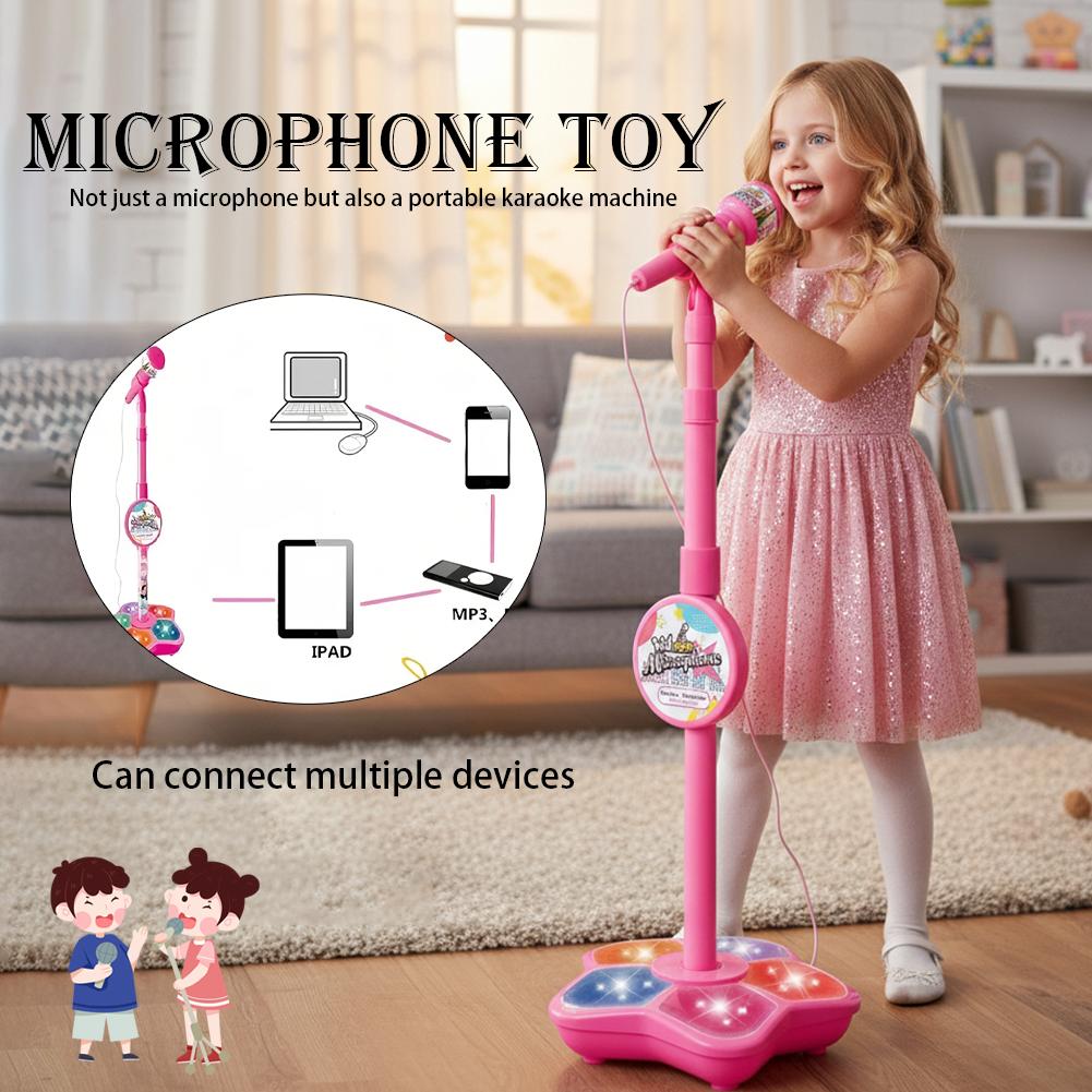 子供用マイクスタンド付きカラオケ歌楽器おもちゃ脳トレ教育玩具 - Song With Musical Instrument のレビューと価格
