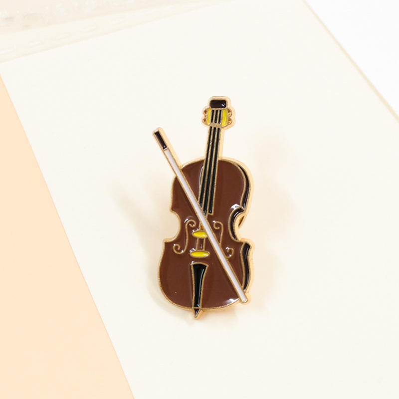 エナメルピンバッジ,漫画のバイオリン,茶色のチェロ,楽器,か - Musical Instrument Veena のレビューと価格