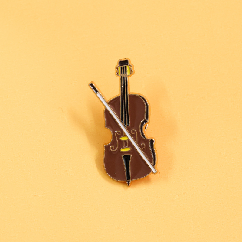 エナメルピンバッジ,漫画のバイオリン,茶色のチェロ,楽器,か - Musical Instrument Veena のレビューと価格